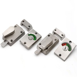 Cafopgrill Toilet Indicator Locks, Bolt Vacant/Engaged Bathroom WC Toilet Privacy Door Lock Latch Vacant Engaged Door Lock for Home Toilet Bathroom Tools