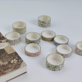 Etncy Life Flower Washi Tape Set Decorative Scrapbook Tape, Cute Craft Tape, Scrapbooking Bullet Journal Supplies, Bible Journaling, Planner Accessories (Style2-10Pcs)