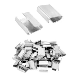 QWORK Strapping Open Seal, 500 Pcs Banding Clip Gripper Strap Clip for 3/4" Width Strap