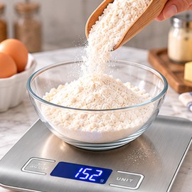 Electronic Kitchen Food Scale for Baking and Cooking – Clear LED Display for Everyday Ingredient Measuring