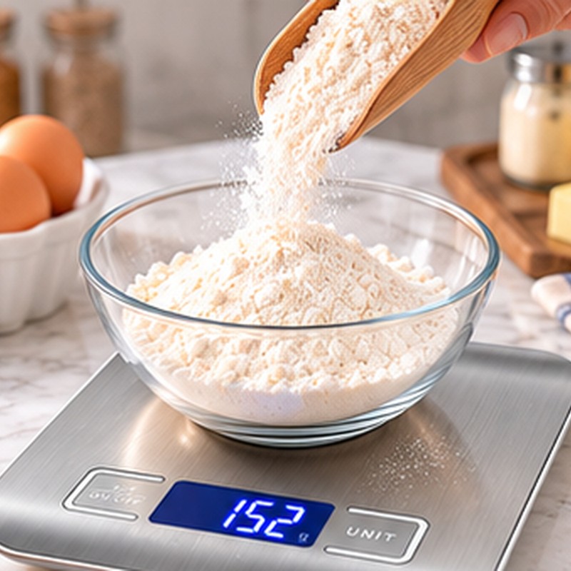 Electronic Kitchen Food Scale for Baking and Cooking – Clear