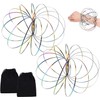 TenaLucy 2 Pieces Flow Rings Toy, Magic Flow Rings 3D