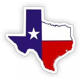 Unbranded/Generic 3pk - Texas Flag Map Hard Hat Decals Stickers Toolbox Labels Helmet Biker Maps