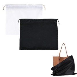 2 PCS 50×40cm Dust Bags for Handbags White Black Purse Dust Bag Portable Polyester Dustproof Handbag Storage Bag with Drawstring for Clothes Purse Shoes Boots