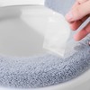 Bathroom Soft Thicker Warmer Stretchable Washable Cloth Toilet Seat Cover