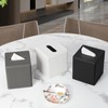 MEIBOOCH Tissue Box Cover Stylish PU Leather Square Tissue Box