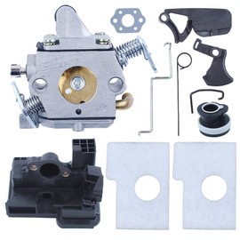 Mtanlo MS180 Carburetor Air Filter Kit for Stihl MS170 MS180 017 018 Chainsaw with Gasket Air Filter Mount Intake Manifold Throttle Trigger Replace 1130 120 0603