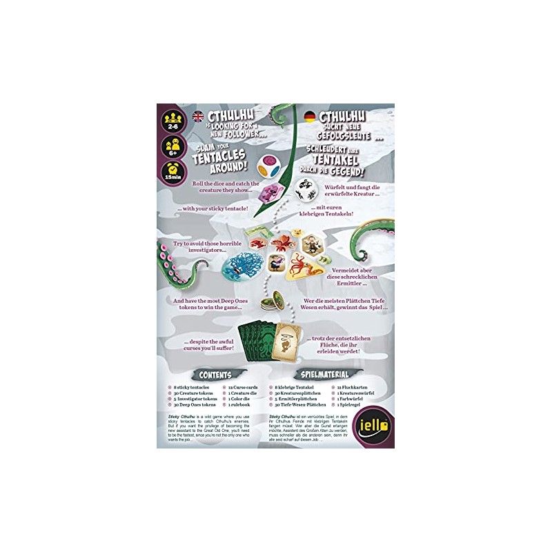IELLO 51816 IELLO Sticky Cthulhu Family Game Novelty