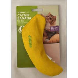 Vibrant Life Cat Toy Yellow Banana Catnip Pure Fun 6.5"