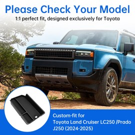 Zekrom Center Console Organizer Tray for Toyota Land Cruiser LC250 Prado J250 2024 2025 Insert Tray Accessories, Center Console Organizer Center Armrest Storage Box, Black