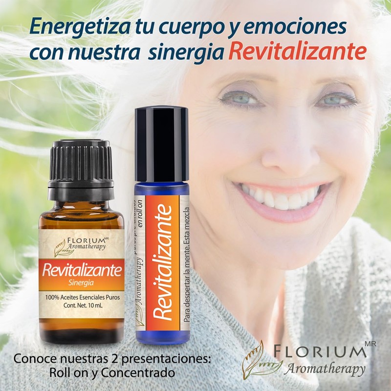 Revitalizante - Mezcla Concentrada de Aceites Esenciales de Aromaterapia Florium