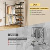 L2 Wall Mounted Closet System, Industrial Pipe Clothing Rack Clothes