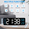 Yakiter Digital Clock, 9" LED Alarm Clock for Bedroom, Bedside