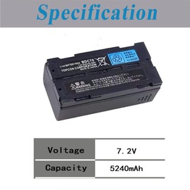 2-Pack 7.2V 5240mAh BDC70 Battery for Top-con, Sokkia Total Stations, for Top-con BDC70 Li-ion Battery