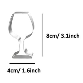 ZDYWY Goblet Wine Glass Shaped Cookie Cutters