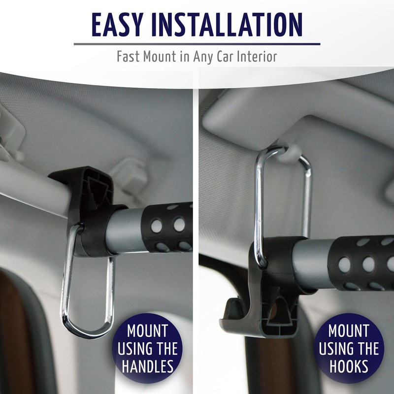 ZONETECH Car Expandable Clothes Hanger Bar - Premium Quality Classic