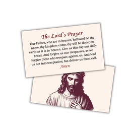 Lashicorn The Lord’s Prayer Wallet Card 30pk 2x3.5” Book Mark Christian Scripture Praying Encouragement Modern Minimalist Matthew 6:9 Disciples Bible Verse