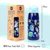Fringoo 350ml Kids Water Bottle with Straw Stainless Steel Bottle,Insulated