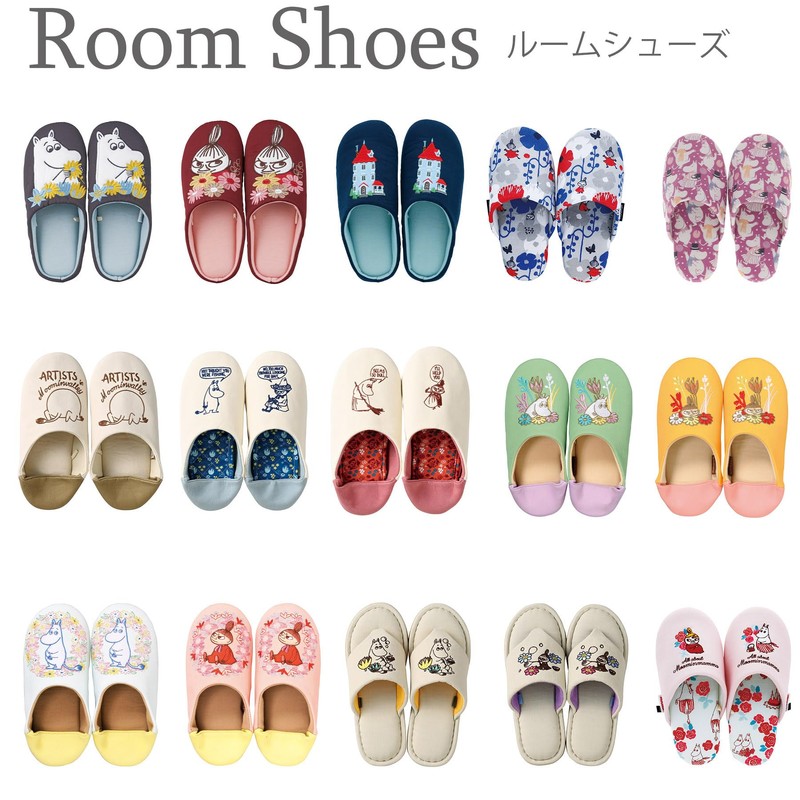 Marushin Moomin 1445020700 Soap Bubbles and Moomin Thong Slippers, Embroidered,