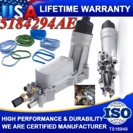 Carbole Engine Oil Cool and Filter Housing Adapter Kit for Jeep Cherokee 3.2L V6 11-2016