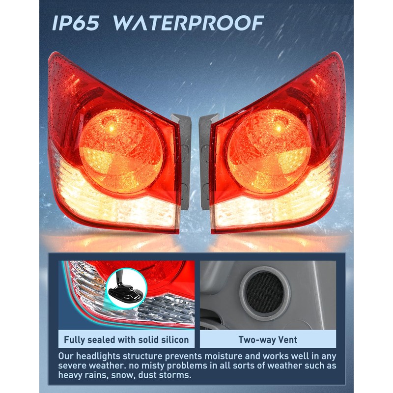 Nilight Taillight Assembly Compatible with 2011 2012 2013 2014 2015