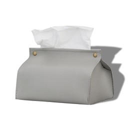 Leather Tissue Box Cover Holder, 1Pc Modern PU Leather Rectangular Tissue Box Cover Holder Organizer,Leather Tissue Box Cover Holder,PU Leather Tissue Box Cover Holder,Leather Tissue Box Cover,Grey