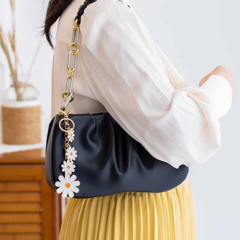 Giftale - Llavero esmaltado para mujer, blanco, (Sunflower-White), L