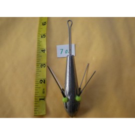 HOME MADE 5 PCS. SPUTNIK STYLE SINKER, SURF WEIGHT, MUD WEIGHT, CLAW SINKER 7 OZ.