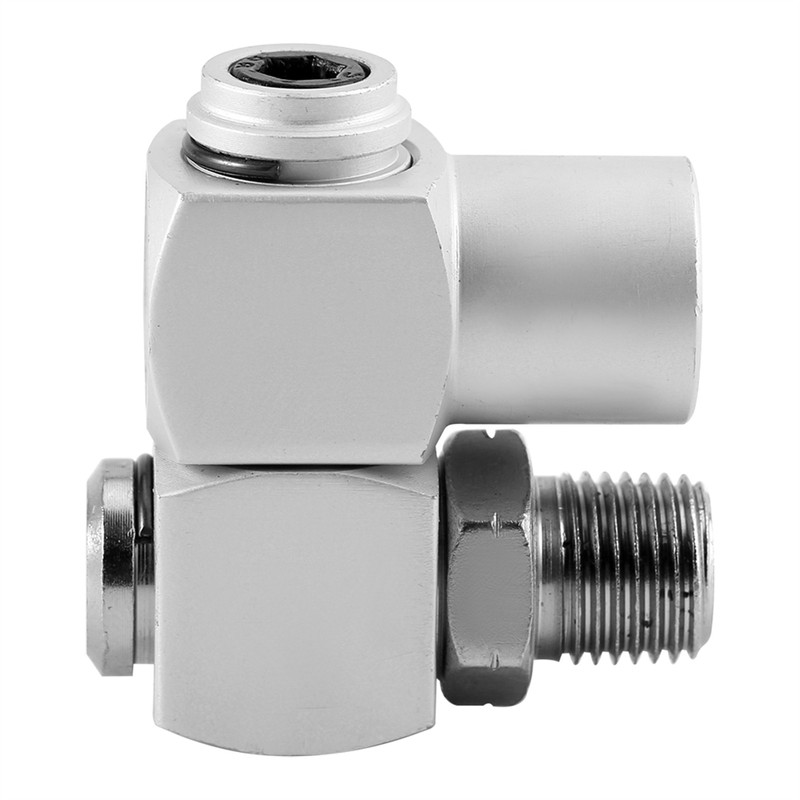 4pcs/Set Aluminum 1/4" Universal 360 Swivel Air Hose Connector Adapter