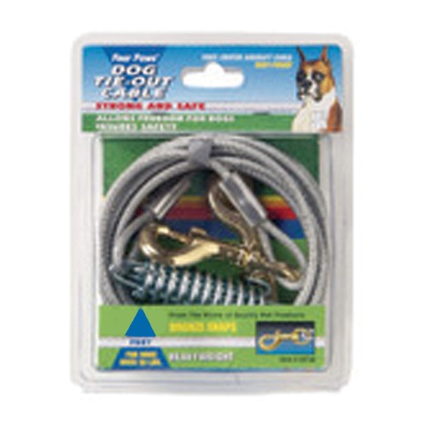 Four Paws Heavy Weight Tie Out Cable Silver 30 Feet