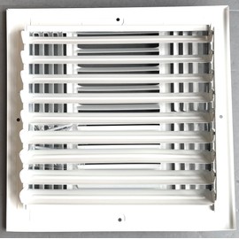 10"x 10" (Duct Opening Size) 4-Way Stamped Face Steel Ceiling/sidewall Air Supply Register - Vent Cover - Actual Outside Dimension 11.75" X 11.75"