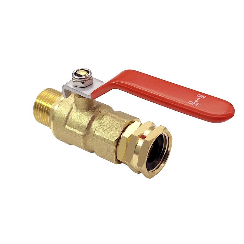 Joywayus Brass Garden Hose Shut Off Valve Full Flow, 3/4"GHT