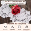 kilofly Crochet Cotton Lace Table Placemats Doilies Value Pack, 4pc,