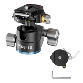 SIRUI Ball Head for Tripod, 29mm Low Profile Ball Head KS-10, 360° Panoramic Aluminium Alloy Tripod Head for DSLR Camera, Camcorder, Ball Head for Tripod, Monopod, Camera Slider, Max Load 15KG