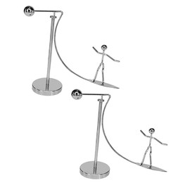 ORFOFE 2Pcs Surfing Men Tumbler Physics Balancing Ornament Premium Decor for Office Home Creative Choice Stylish Balance