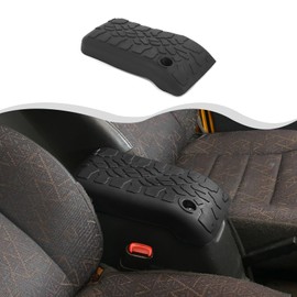 HTHE Compatible with Jeep Wrangler TJ 1997-2006 Center Console Armrest Storage Soft Mat Pet Antiscrach Mat Black