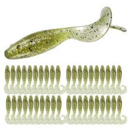 Probite Soft Plastic Fishing Lures - Multi-Color Curly Tail Grub Swimbaits for Bass, Trout, Saltwater & Freshwater - Lifelike Action, Durable Soft Bait for River, Lake, Coastal Fishing