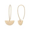 Geometric Semicircle Dangle Drop Hanging Earrings for Women 18k Gold