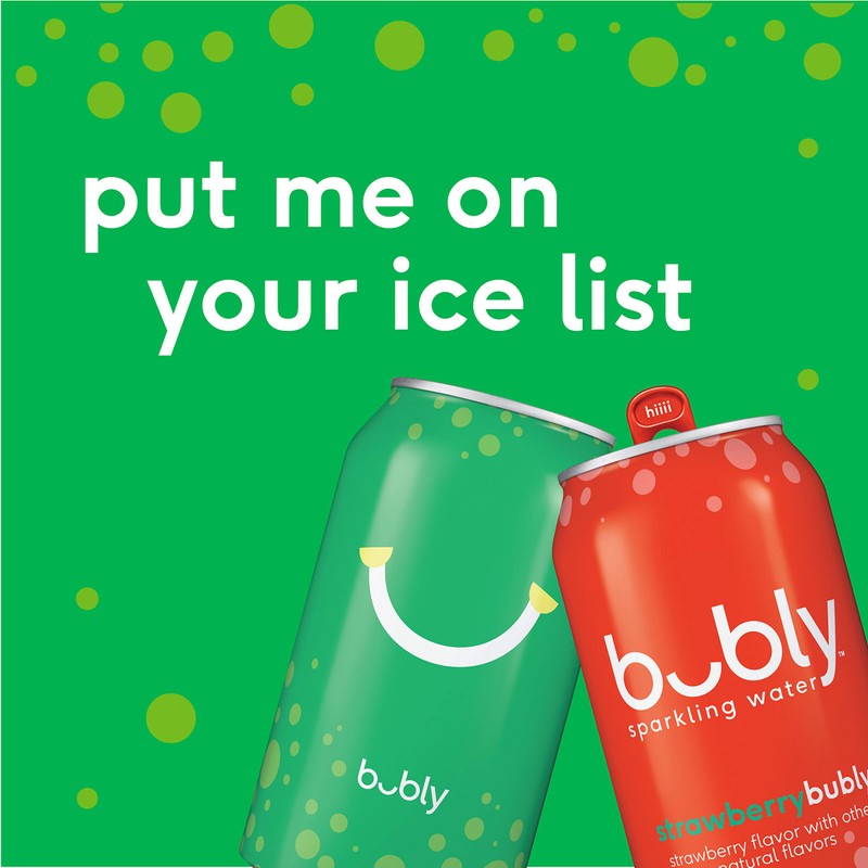 bubly Sparkling Water, Holiday Variety Pack, 12 fl oz. cans