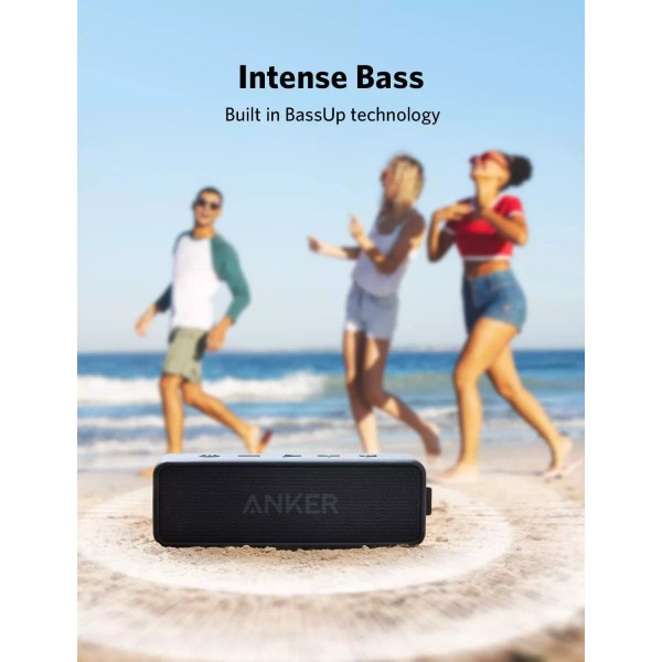Soundcore 2 Portable Bluetooth Speaker with IPX7 Waterproof, 24-Hour Playtime...