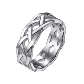 Richsteel Silver Ring Jewellery For Men Boys Stainless Steel Couple Rings