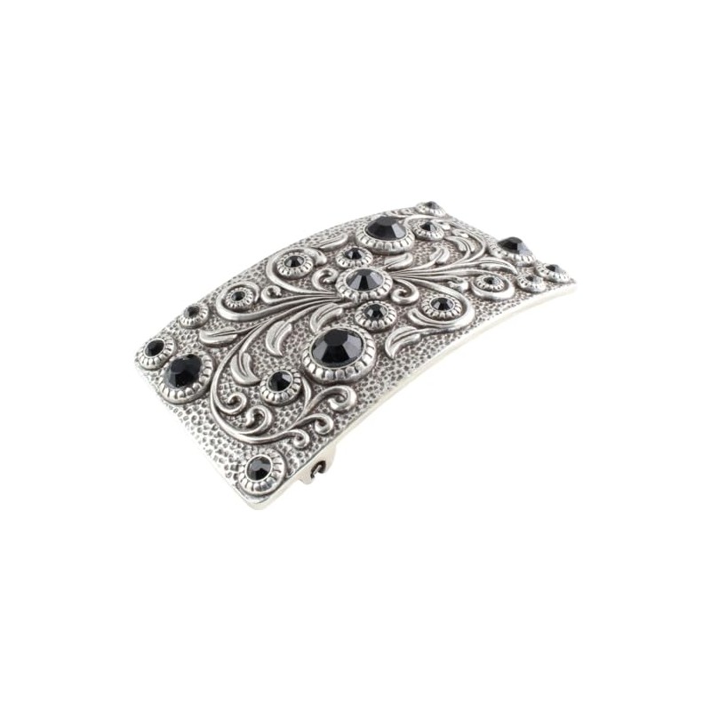BELTINGER Belt Buckle Black Flowers 4.0 cm | Buckle Interchangeable