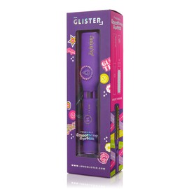 Glister Folding Hair Straightener Brush, Hair Brush for Hair Straightening, Volumizer, Fringe Curler, Hair Styling Comb with Adjustable Temperature- Violet Crush (Purple)