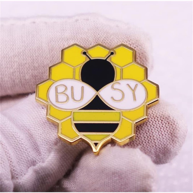 KAWADU Yellow Bumblebee Unisex Enamel Pin Badge for Backpack Shirt
