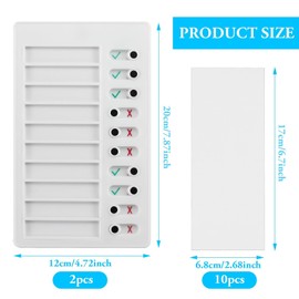 Pack of 2 Checklist Memo Plastic Board, Removable Reusable Memo Checklist Pad for Daily Task Planning for Elder My Chores Checklist for Messages