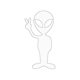 Alien Car Decal Waterproof Sticker Outdoor Extra Terrestrial Funny Peace UFO Believe for Women Men