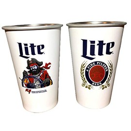 Miller Lite 16oz Aluminum Metal Cups | Florida Football | Set of Two (2)