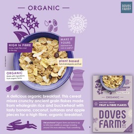 Doves Farm Gluten Free and Organic Fibre Flakes, 375 gram