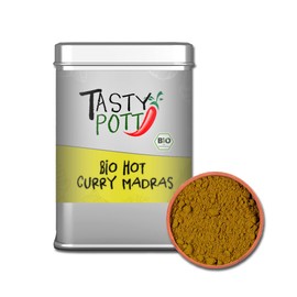Tasty Pott Basic Spices I Basic I Spices I Spice Mixes I Spices I Powder I Spicy I Taste (Organic Hot Curry Madras 100 g)