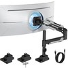 ARES WING Single Monitor Mount with USB, Ultrawide Monitor Arm